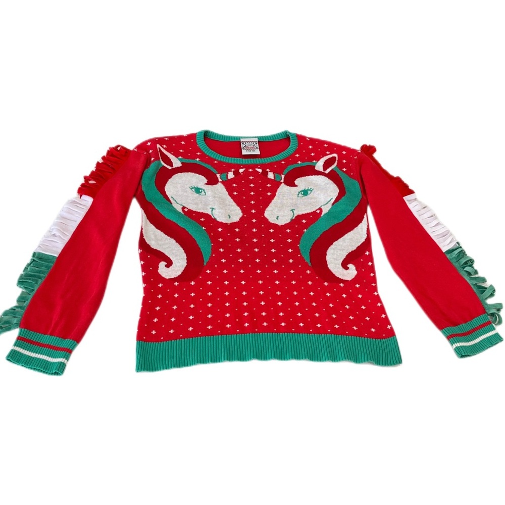 HOLIDAY SWEATER Unicorn Christmas sweater big girls